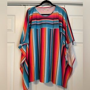NWOT Southern Stitch serape style poncho